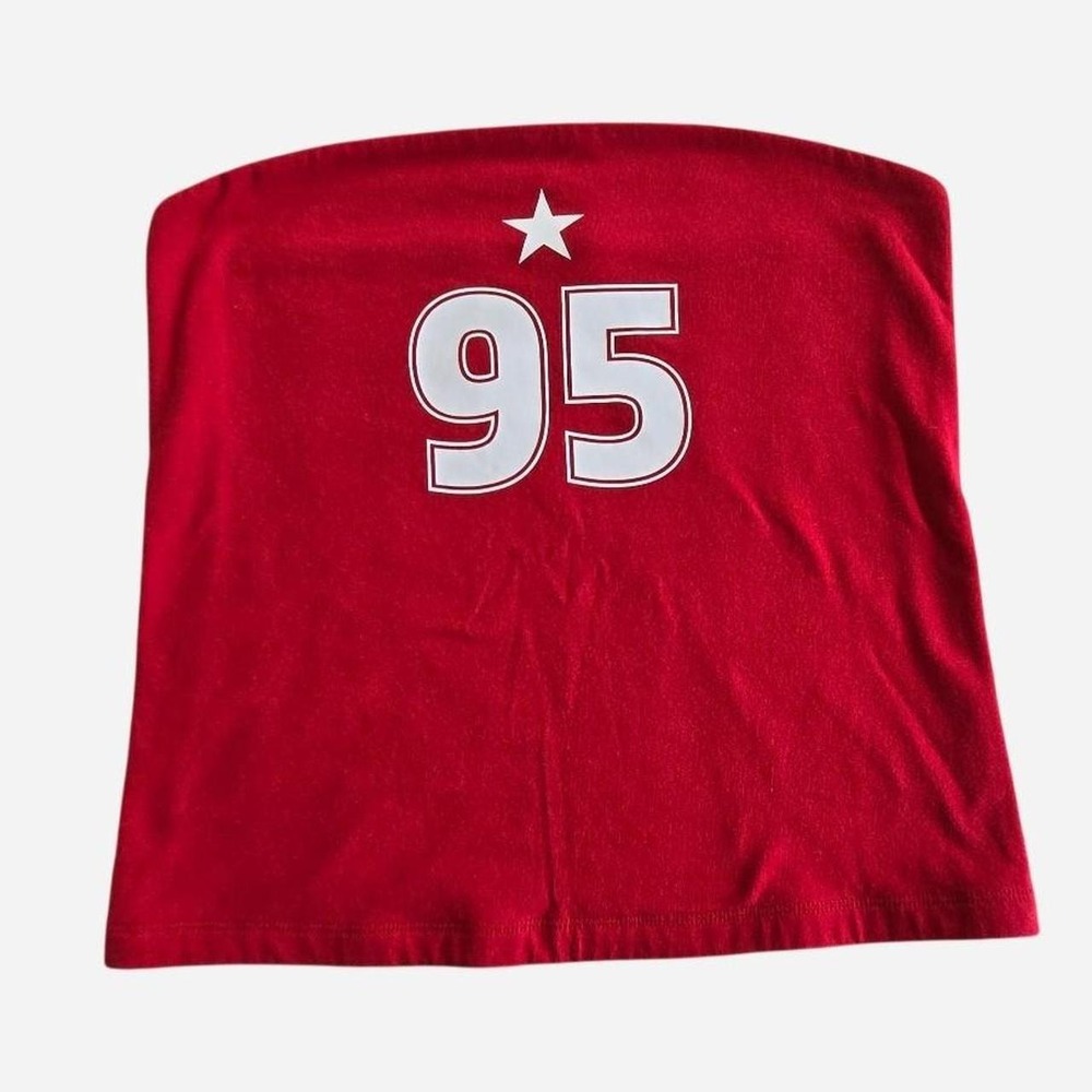 Wild Fable y2k style retro star sport red tube top